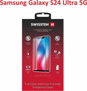 SKLO SWISSTEN FULL GLUE, COLOR FRAME, CASE FRIENDLY PRO SAMSUNG S938B GALAXY S25 ULTRA 5G ČERNÉ