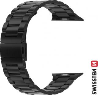 SWISSTEN ŘEMÍNEK PRO APPLE WATCH KOVOVÝ 38 / 40 / 41 mm ČERNÝ