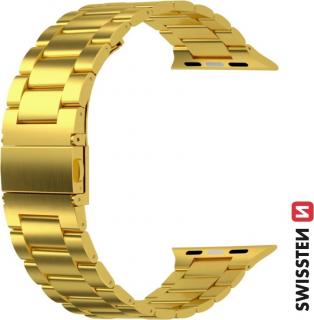 SWISSTEN ŘEMÍNEK PRO APPLE WATCH KOVOVÝ 38 / 40 / 41 mm ZLATÝ
