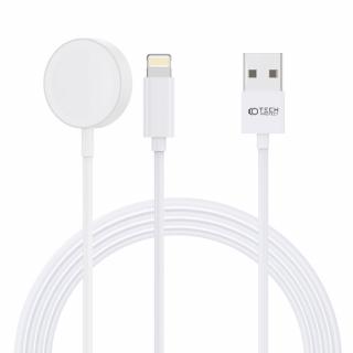 TECH-PROTECT ULTRABOOST 2IN1 MAGNETIC CHARGING CABLE & LIGHTNING 150CM NABÍJECÍ KABEL PRO APPLE WATCH WHITE