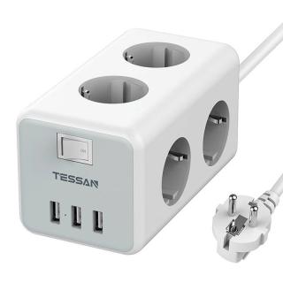 TESSAN Power strip TS-306 prodlužovací kabel 2m