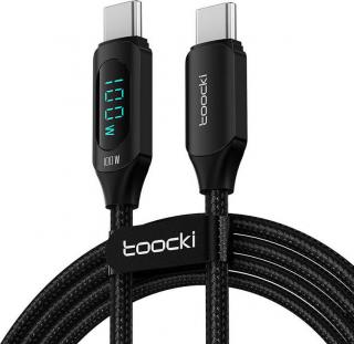 Toocki nabíjecí kabel USB-C na USB-C, 1m, 100W (černý)