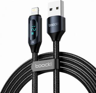 Toocki nabíjecí kabel USB s Lightning, 1m, 12W (černý)