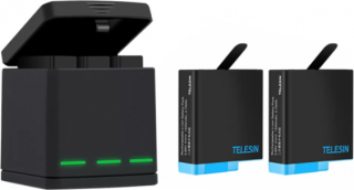 Tříslotový nabíjecí box Telesin pro GoPro Hero 8 + 2 baterie (GP-BNC-801)