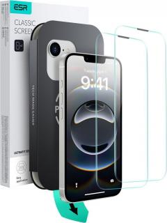 Tvrzené sklo ESR ULTRAFIT TEMPERED GLASS 2-PACK IPHONE 13 / 13 PRO / 14 / 16E CLEAR