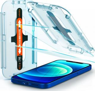 Tvrzené sklo SPIGEN GLAS.TR ”EZ FIT” 2-PACK IPHONE 12 / 12 PRO CLEAR