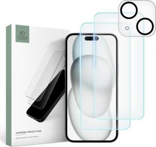 Tvrzené sklo TECH-PROTECT SUPREME SET IPHONE 15 CLEAR