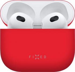 Ultratenké silikonové pouzdro FIXED Silky pro Apple Airpods 3, červené