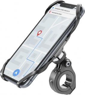 Univerzální držák Cellularline Bike Holder PRO pro mobilní telefony k upevnění na řídítka, černý