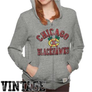 Dámská mikina Chicago Blackhawks Tri-Blend Full Zip Velikost: XL