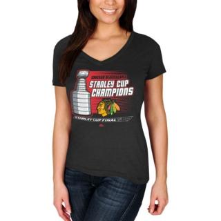 Dámské tričko Chicago Blackhawks 2015 Stanley Cup Champions Natural Hatty Velikost: L