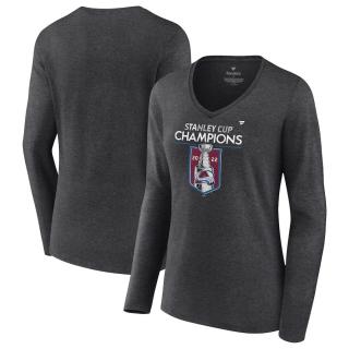 Dámské tričko Colorado Avalanche 2022 Stanley Cup Champions Locker Room V-Neck Long Sleeve Velikost: S