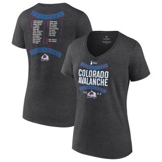 Dámské tričko Colorado Avalanche 2022 Stanley Cup Champions Roster V-Neck Velikost: S