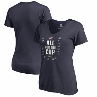 Dámské tričko Columbus Blue Jackets 2018 Stanley Cup Playoffs Bound Behind The Net Velikost: dámské S