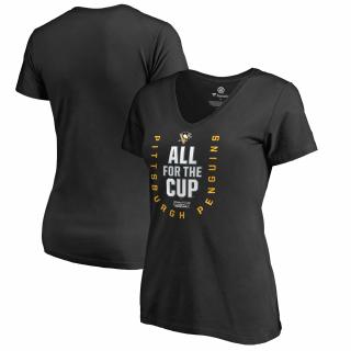 Dámské tričko Pittsburgh Penguins 2018 Stanley Cup Playoffs Bound Behind The Net Velikost: dámské S