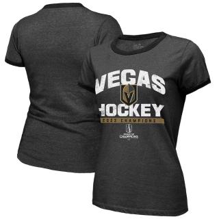 Dámské tričko Vegas Golden Knights 2023 Stanley Cup Champions Ringer Tri-Blend Velikost: L