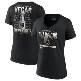 Dámské tričko Vegas Golden Knights 2023 Stanley Cup Champions Signature Roster V-Neck Velikost: L