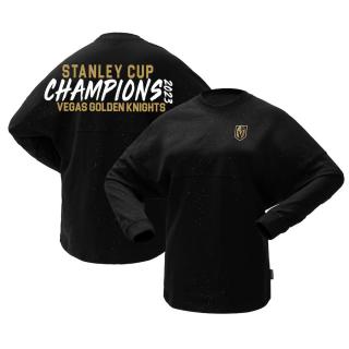 Dámské tričko Vegas Golden Knights 2023 Stanley Cup Champions Sparkle Spirit Jersey Long Sleeve Velikost: L