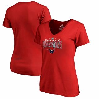 Dámské tričko Washington Capitals 2018 Stanley Cup Champions Locker Room Appeal Play Red Velikost: dámské S