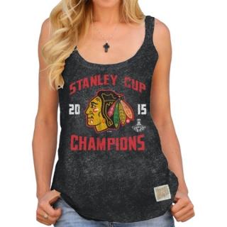 Dámský top Chicago Blackhawks 2015 Stanley Cup Champions Mock Twist Velikost: M