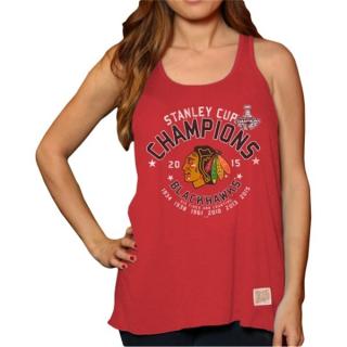 Dámský top Chicago Blackhawks 2015 Stanley Cup Champions Relaxed Tank Velikost: L