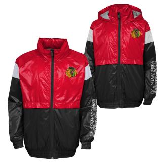 Dětská bunda Chicago Blackhawks Goal Line Stance Full-Zip Windbreaker Velikost: Dětské M (9 - 11 let)