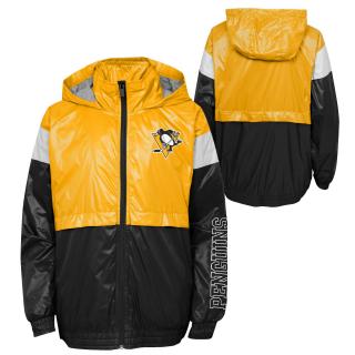 Dětská bunda Pittsburgh Penguins Goal Line Stance Full-Zip Windbreaker Velikost: Dětské M (9 - 11 let)