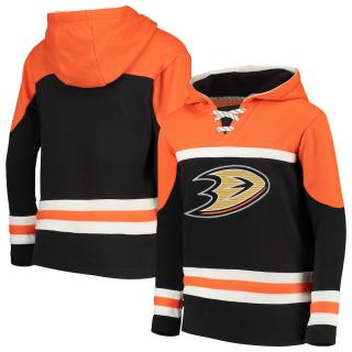 Dětská Mikina Anaheim Ducks Asset Lace-Up Pullover Hoodie Velikost: Dětské L (11 - 12 let)