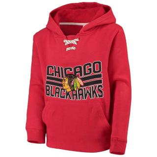 Dětská Mikina Chicago Blackhawks Standard Lace-Up Pullover Hoodie Velikost: Dětské L (11 - 12 let)