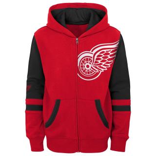 Dětská mikina Detroit Red Wings Faceoff Colorblocked Fleece Full-Zip Velikost: Dětské L (11 - 12 let)
