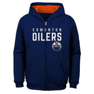 Dětská mikina Edmonton Oilers Stated Full Zip Hoodie Velikost: Dětské L (11 - 12 let)