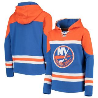 Dětská Mikina New York Islanders Asset Lace-Up Pullover Hoodie Velikost: Dětské L (11 - 12 let)