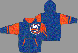 Dětská mikina New York Islanders Faceoff Colorblocked Fleece Full-Zip Velikost: Dětské M (9 - 11 let)