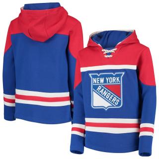 Dětská Mikina New York Rangers Asset Lace-Up Pullover Hoodie Velikost: Dětské L (11 - 12 let)