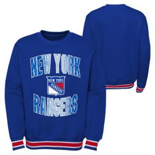 Dětská mikina New York Rangers Classic Blueliner Crew Neck Velikost: Dětské M (9 - 11 let)