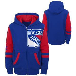 Dětská mikina New York Rangers Faceoff Colorblocked Fleece Full-Zip Velikost: Dětské M (9 - 11 let)