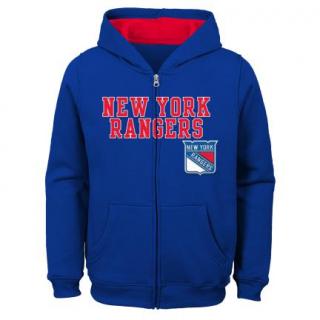 Dětská mikina New York Rangers Stated Full Zip Hoodie Velikost: Dětské L (11 - 12 let)