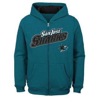 Dětská mikina San Jose Sharks Stated Full Zip Hoodie Velikost: Dětské XL (13 - 15 let)