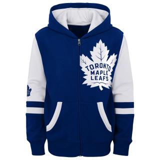 Dětská mikina Toronto Maple Leafs Faceoff Colorblocked Fleece Full-Zip Velikost: Dětské S (6 - 8 let)