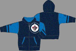 Dětská mikina Winnipeg Jets Faceoff Colorblocked Fleece Full-Zip Velikost: Dětské L (11 - 12 let)