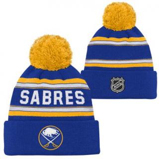 Dětská zimní čepice Buffalo Sabres Wordmark Cuffed Pom