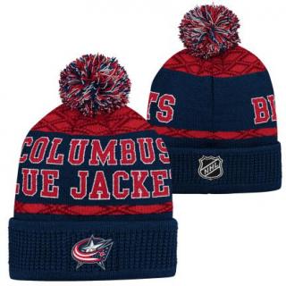 Dětská zimní čepice Columbus Blue Jackets Puck Pattern Cuffed