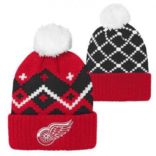 Dětská zimní čepice Detroit Red Wings Patchwork Cuffed Knit