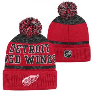 Dětská zimní čepice Detroit Red Wings Puck Pattern Cuffed