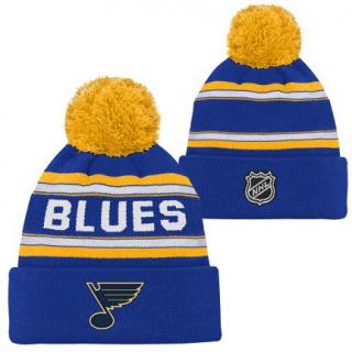 Dětská zimní čepice St. Louis Blues Wordmark Cuffed Pom