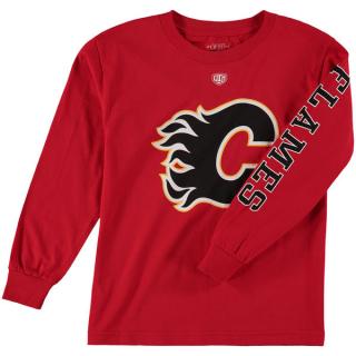 Dětské tričko Calgary Flames Old Time Hockey Two Hit Long Sleeve Velikost: Dětské L (11 - 12 let)