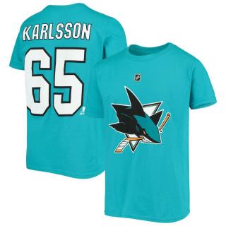 Dětské Tričko Erik Karlsson #65 San Jose Sharks Name Number Velikost: Dětské L (11 - 12 let)