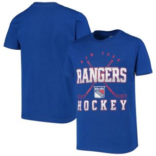 Dětské Tričko New York Rangers Digital T-Shirt - Royal Velikost: Dětské L (11 - 12 let)