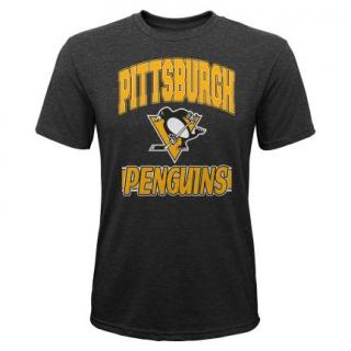 Dětské tričko Pittsburgh Penguins All Time Great Triblend Velikost: Dětské L (11 - 12 let)