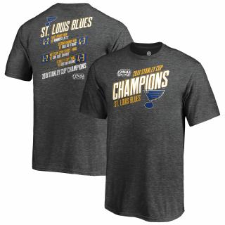 Dětské tričko St. Louis Blues 2019 Stanley Cup Champions Hash Marks Schedule Velikost: Dětské L (11 - 12 let)